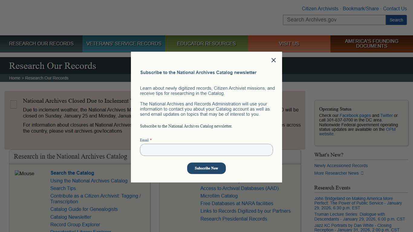 Research Our Records National Archives